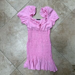 ZARA Pink Ruffled Dress